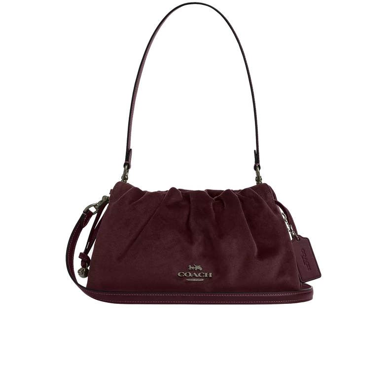 Coach Women's Faye Shoulder Bag Gunmetal/Burgundy