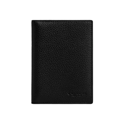 Coach Unisex Passport Card Case Gunmetal/Black