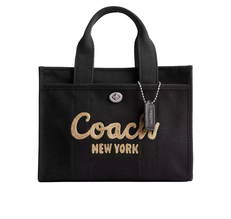 Coach Women's Cargo Tote Bag 26 Silver/Black