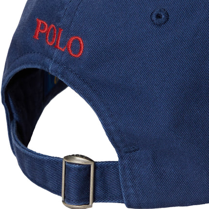 Polo Ralph Lauren Unisex The Iconic Cotton Chino Ball Cap Newport Navy/ Red