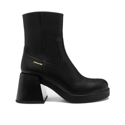 Coach Women's Block Heel Boot Black
