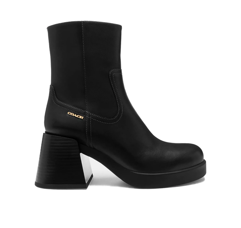 Coach Women's Block Heel Boot Black
