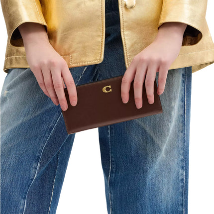 Coach Women's Essential Slim Wallet Brass/Maple