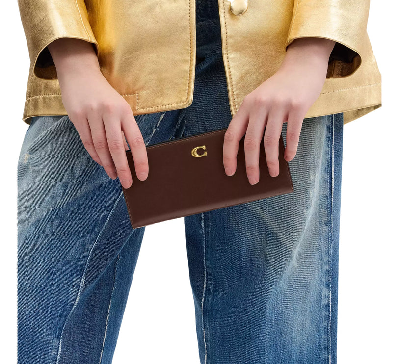 Coach Women's Essential Slim Wallet Brass/Maple