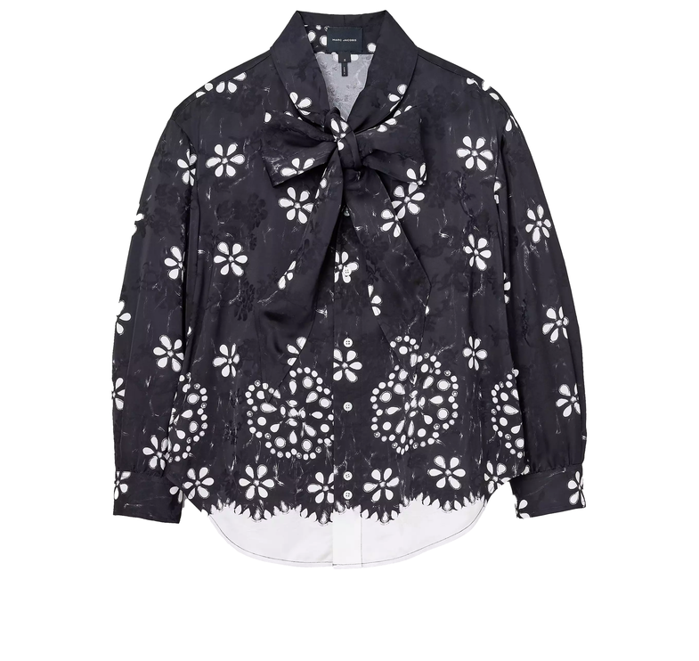 Marc Jacobs Women's Trompe L'Oeil Eyelet Bow Blouse