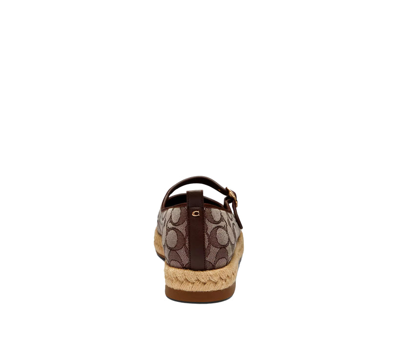 Coach Women's Mary Jane Espadrille In Signature Jacquard Oak/Maple