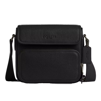Coach Women's Sullivan Flap Crossbody Bag Gunmetal/Black