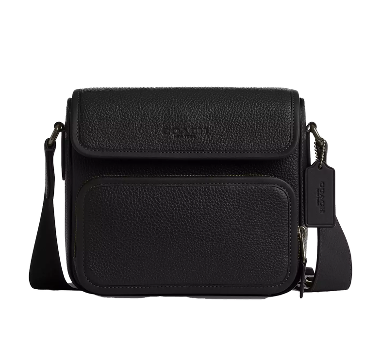 Coach Women's Sullivan Flap Crossbody Bag Gunmetal/Black
