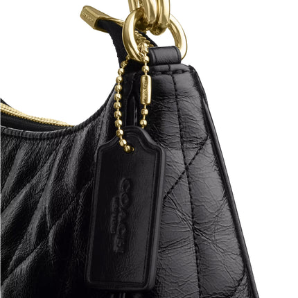 Coach Women's Teri Shoulder Bag With Quilting Gold/Black