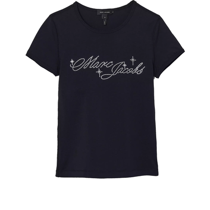 Marc Jacobs Women's Charm Logo Shrunken Tee Black