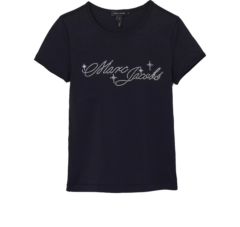 Marc Jacobs Women's Charm Logo Shrunken Tee Black
