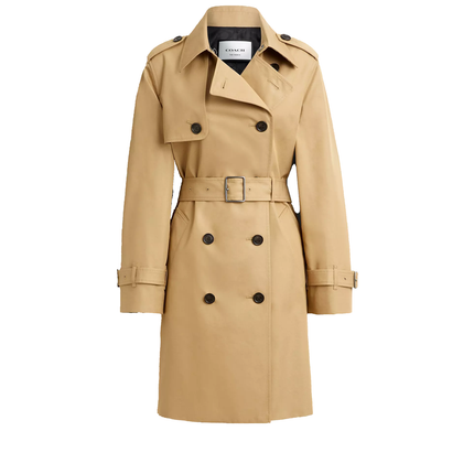 Coach Women's Mid Trench Khaki