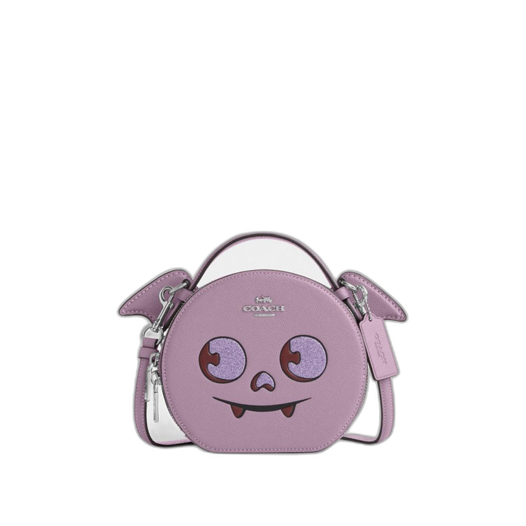 Coach Women's Canteen Crossbody Bag With Halloween Bat Silver/Jasmine