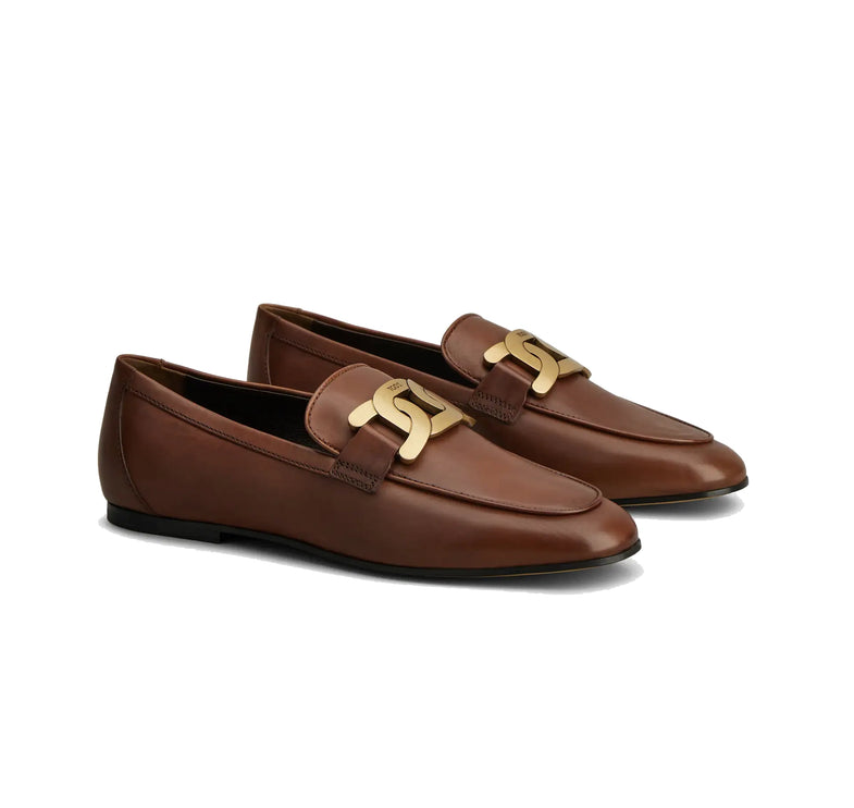 Tod's Women's Kate Loafers in Leather Brown