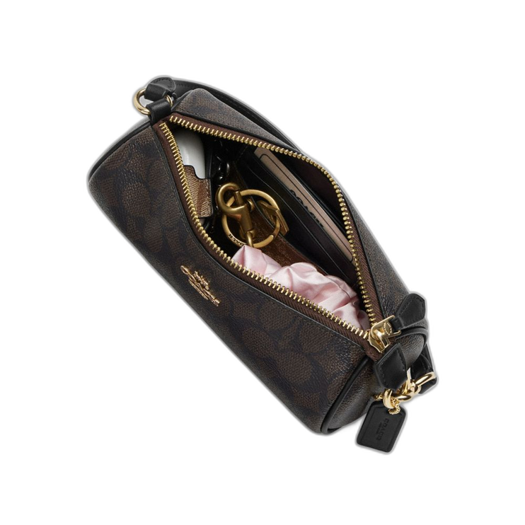 Coach Women's Nolita Barrel Bag In Signature Canvas Gold/Tan/Brown