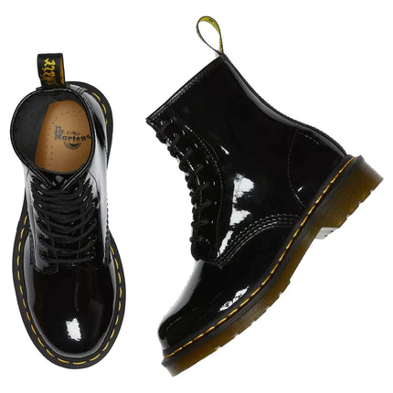 Dr. Martens Unisex 1460 Patent Leather Lace Up Boots Black