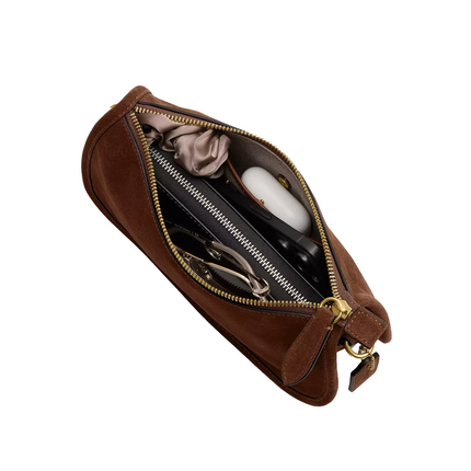 Coach Women's Waverly Bag Suede/Brass/Warm Brown