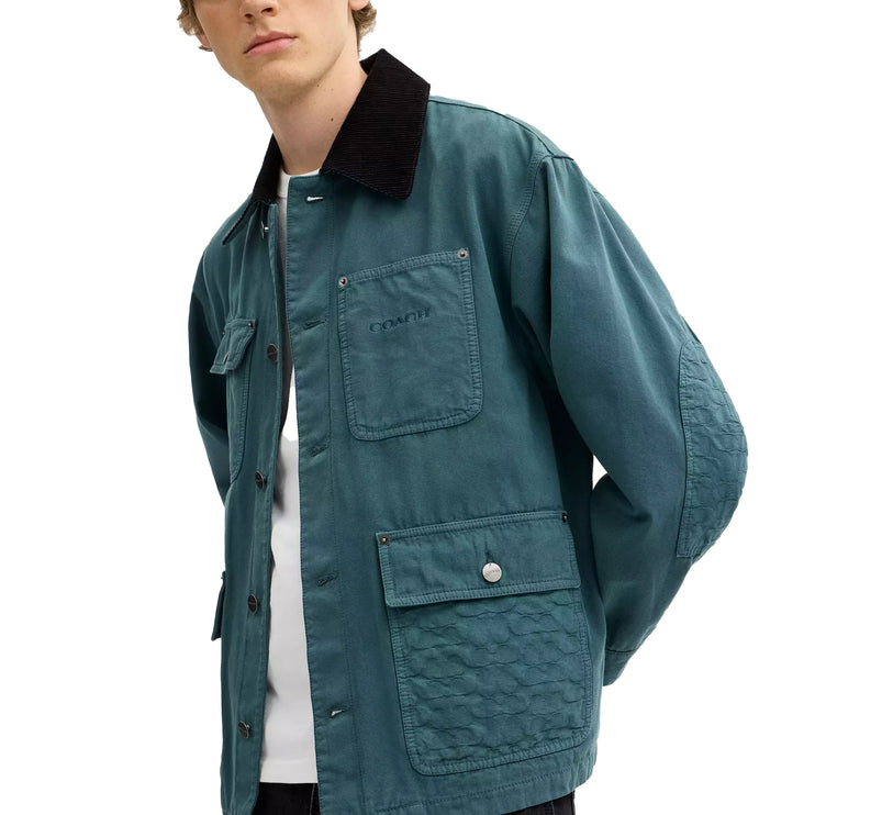 Coach Men's Chore Coat Washed Teal