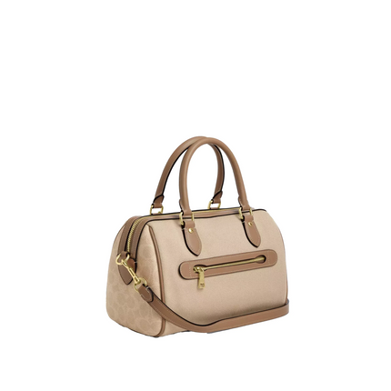 Coach Women's Rowan Satchel Bag In Colorblock Gold/Dark Natural Multi