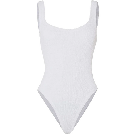 HUNZA G Women's Square Neck Swim White