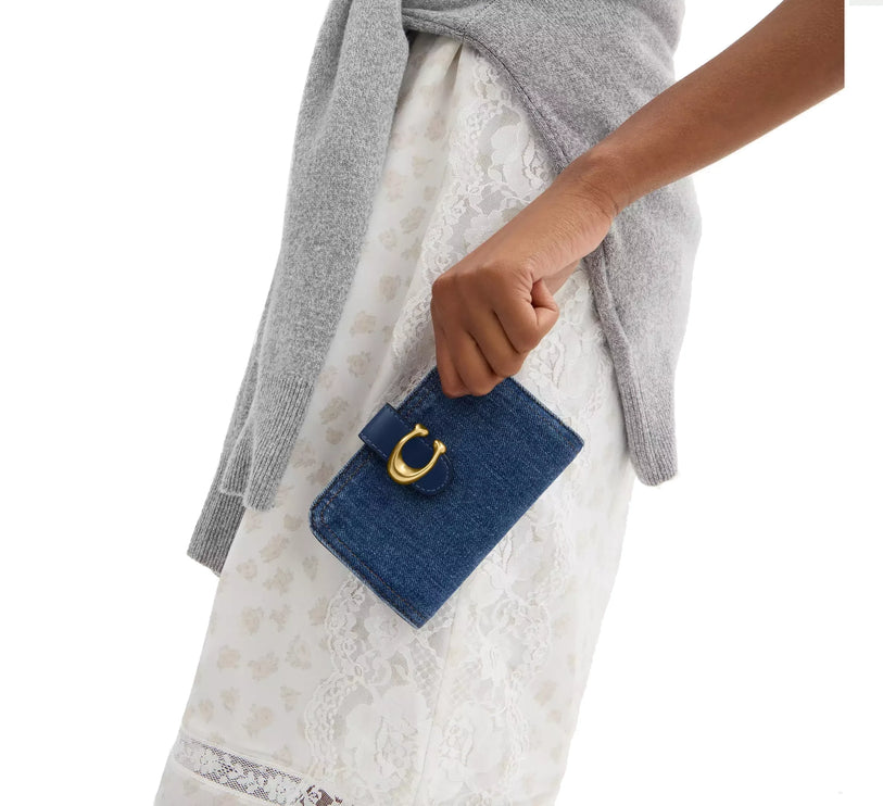 Coach Women's Tabby Wallet Brass/Deep Blue