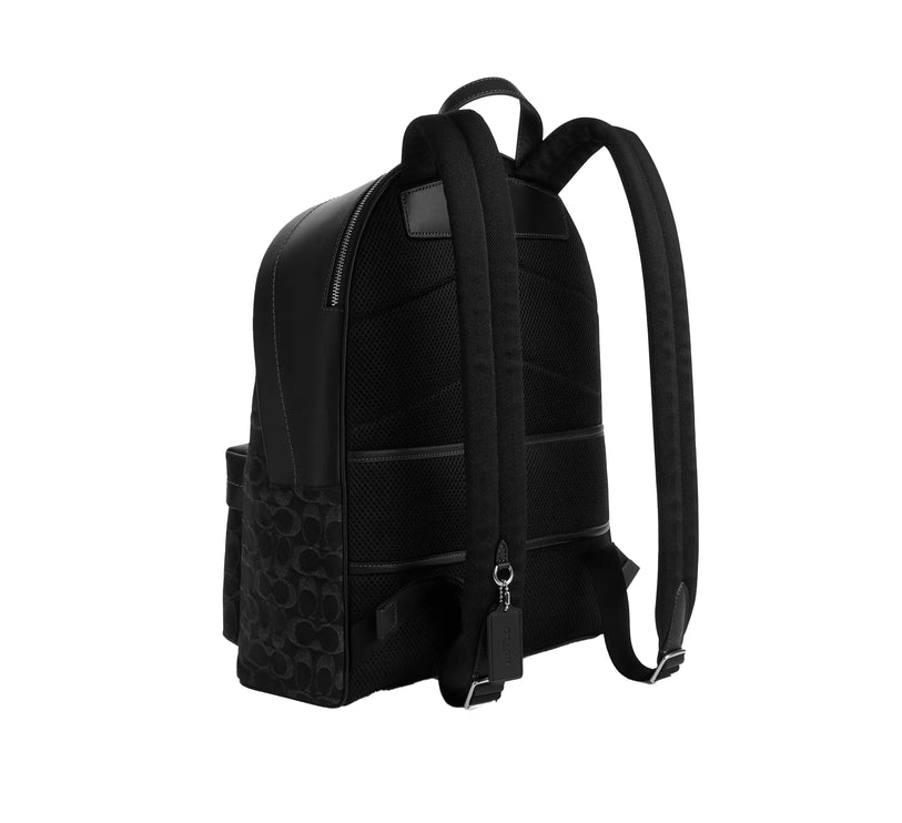 Coach Unisex Taylor Backpack In Signature Denim Silver/Black