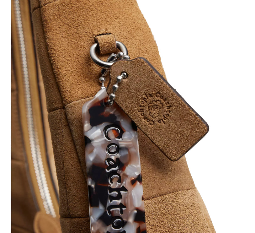 Coach Women's Alter/Ego Large Crescent Shoulder Bag In Upcrafted Suede upcrafted™ Leather/Sand Suede