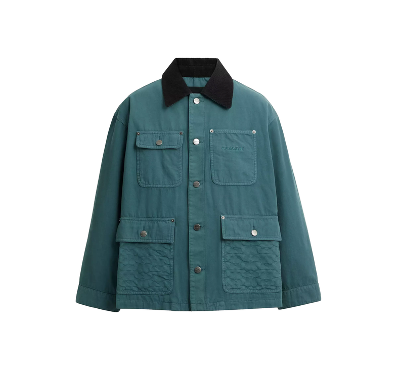 Coach Men's Chore Coat Washed Teal