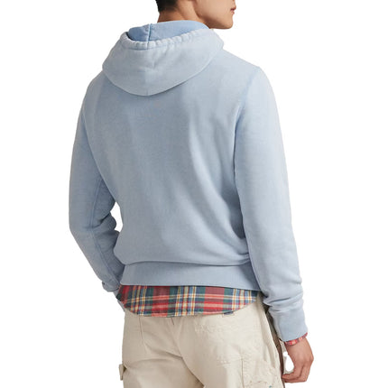 Polo Ralph Lauren Men's Polo Bear Garment-Dyed Fleece Hoodie Southport Blue/Heritage Bear