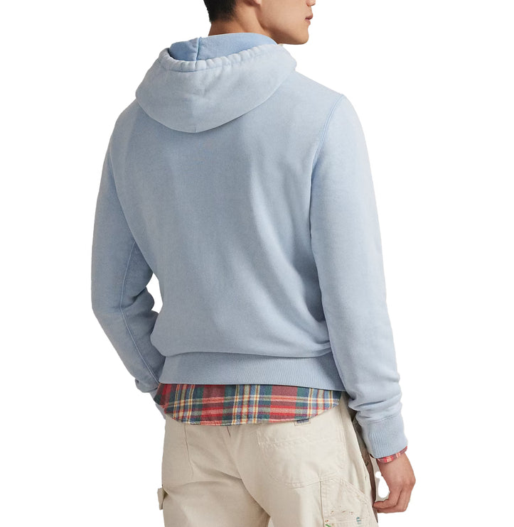 Polo Ralph Lauren Men's Polo Bear Garment-Dyed Fleece Hoodie Southport Blue/Heritage Bear