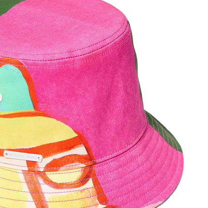 Michael Kors Women's Michael Kors X Christina Zimpel Cotton Twill Bucket Hat Pink/White