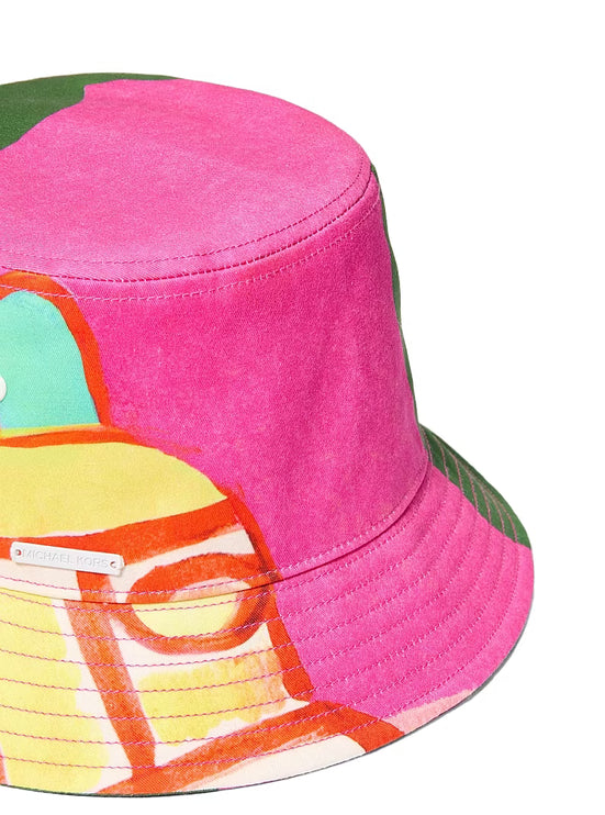 Michael Kors Women's Michael Kors X Christina Zimpel Cotton Twill Bucket Hat Pink/White