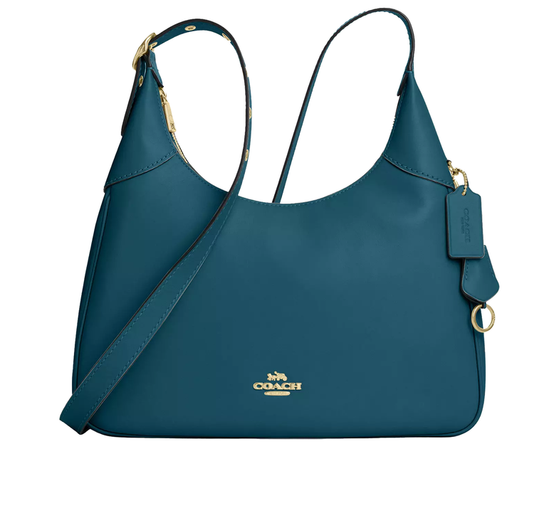 Coach Women's Ella Shoulder Bag Gold/Teal Ink
