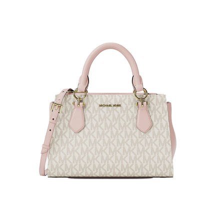 Michael Kors Women's Marilyn Small Signature Logo Messenger Bag Powder Blush Multi