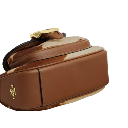 Coach Women's Ashton Mini Shoulder Bag In Haircalf With Cow Print Gold/Cow Multi