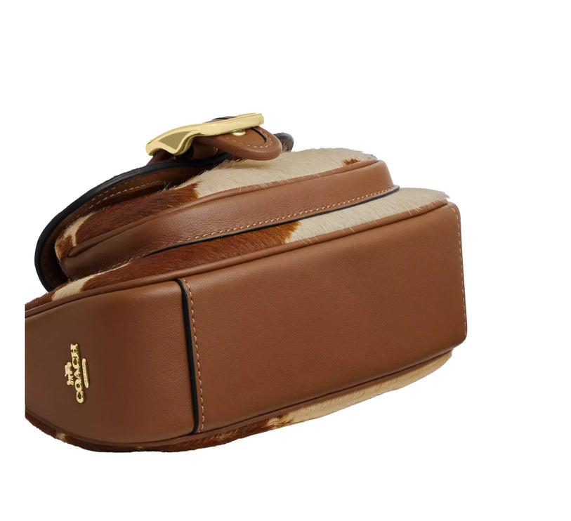 Coach Women's Ashton Mini Shoulder Bag In Haircalf With Cow Print Gold/Cow Multi