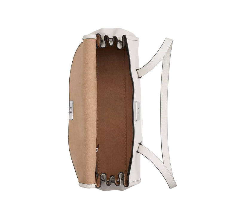 Coach Women's Bridget Flap Shoulder Bag Silver/White