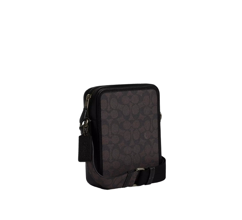 Coach Women's Sullivan Crossbody Bag In Signature Canvas Qb/Walnut/Black