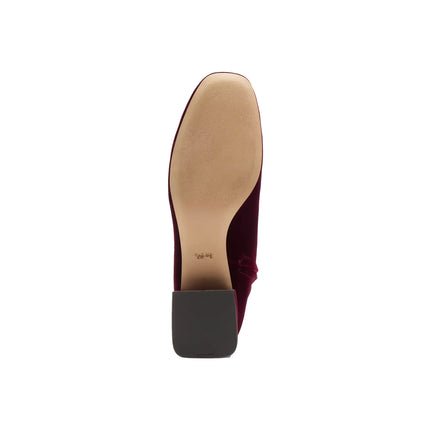 Coach Women's  Block Heel Bootie Burgundy/Merlot
