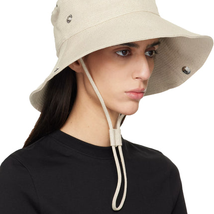 Jacquemus Unisex The de-Nîmes Denim Bucket Hat  Off-White
