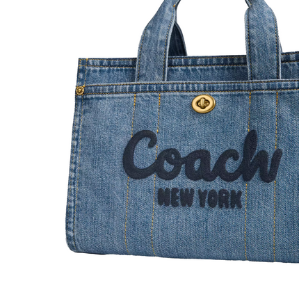 Coach Women's Cargo Tote Bag 26 Brass/Indigo