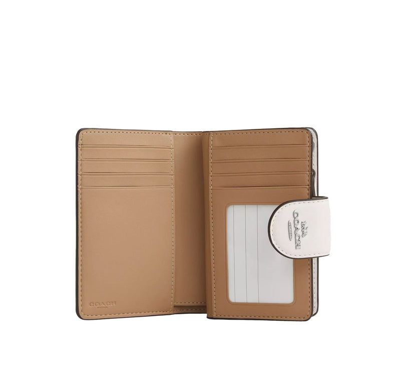 Coach Women's Medium Corner Zip Wallet With Star Print White/Silver