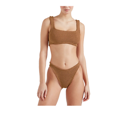 HUNZA G Women's Xandra Bikini Metallic Cocoa