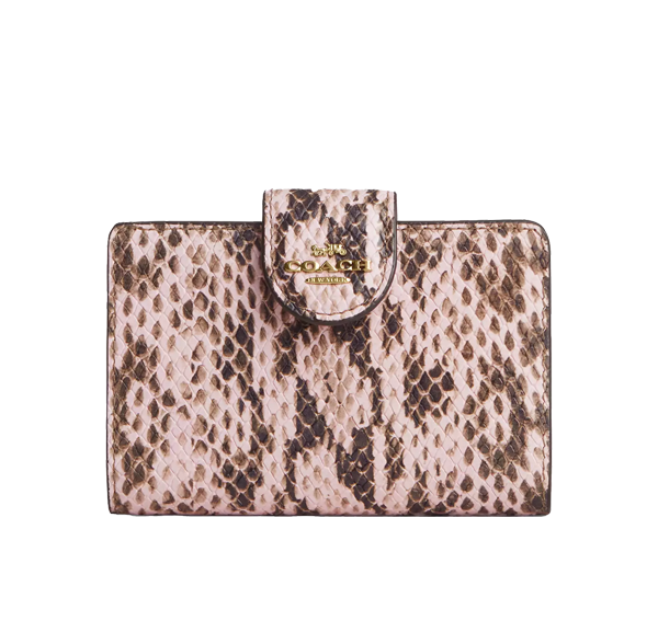 Coach Women's Medium Corner Zip Wallet Gold/Pink