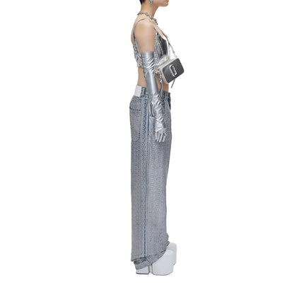 Marc Jacobs Women's The Metallic Snapshot Dtm Silver
