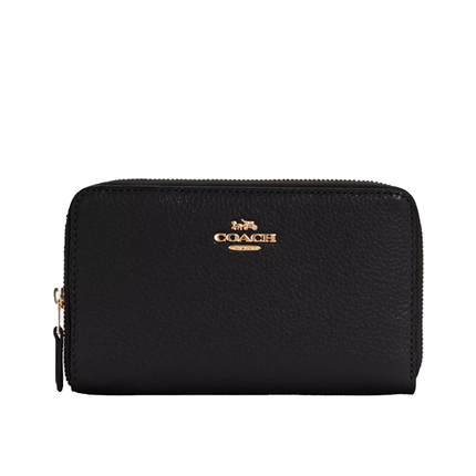 Coach Women's Medium Id Zip Wallet Gold/Black