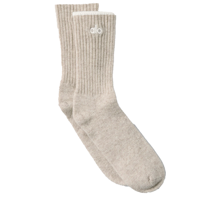 alo Unisex Cashmere Light Frosted Sock Winter Latte/Ivory