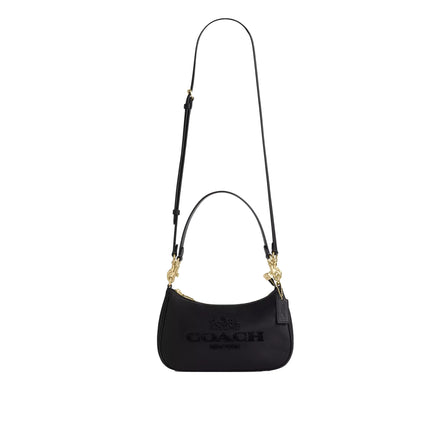 Coach Women's Teri Shoulder Bag With Beaded Coach Graphic Gold/Black