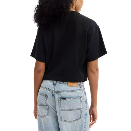 Coach Women's Butterfly Cropped T-Shirt Black