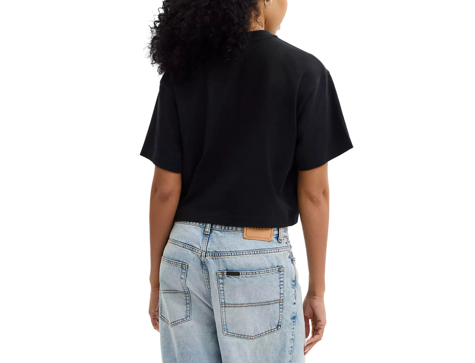 Coach Women's Butterfly Cropped T-Shirt Black